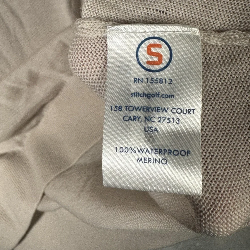 STITCH Golf Sweater Mens 2XL‎ Italian Waterproof Merino Commuter V Neck *FLAW